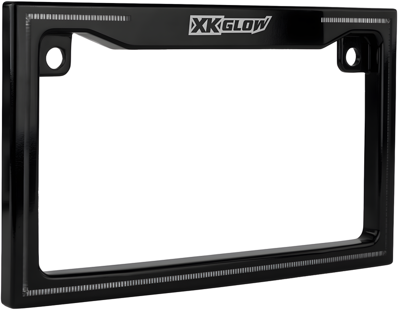 Xk Glow Motorcycle LED License Plate Frame w/Running Turn & Brake - Light With…