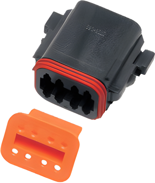 NAMZ Custom Cycle Deutsch DT Plug and Wedgelock - & Wdglck Hd# 72118-94bk