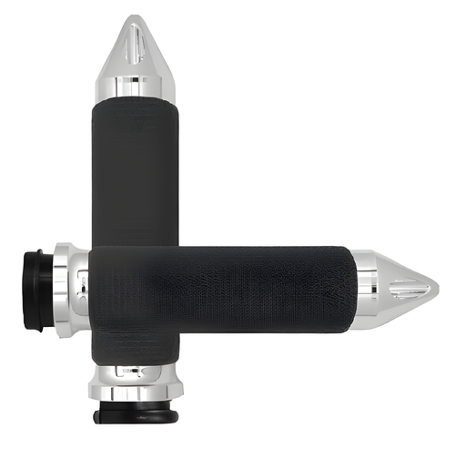 Avon Memory Foam Grip - Chrome — Harley-Davidson Road King, Electra Glide Ultra Classic, Street Glide (2008-2019)