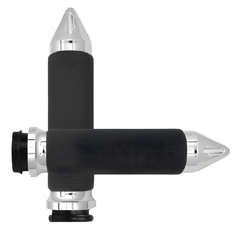 Avon Memory Foam Grip - Chrome — Harley-Davidson Road King, Electra Glide Ultra Classic, Street Glide (2008-2019)