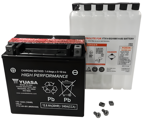 Yuasa AGM Maintenance Free Battery - Ytx14h-BS Maintenance Free