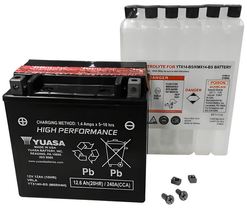 Yuasa AGM Maintenance Free Battery - Ytx14h-BS Maintenance Free