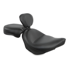 Mustang Motorcycle 2 Piece Seat with Driver Backrest Original — 2003-2017 Harley-Davidson Touring
