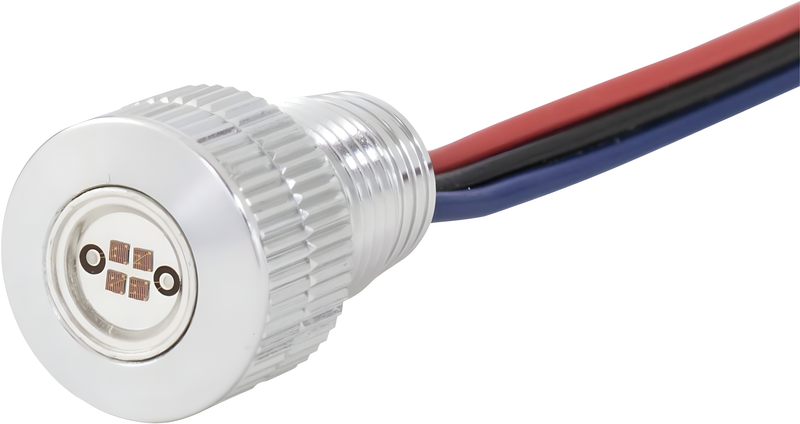 Baggernation Lightning Bolts LED Lights - RED LED Silver