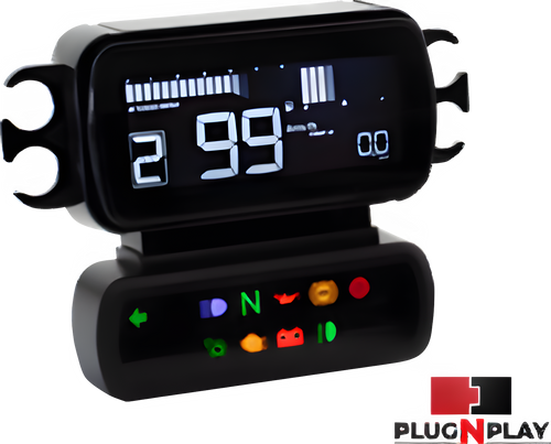 Koso LCD D2 HUD Gauge - `2014-2022 FLH FLT — Harley-Davidson Road King, Tri Glide Ultra Classic, Electra Glide Ultra Limited (2014-2022)