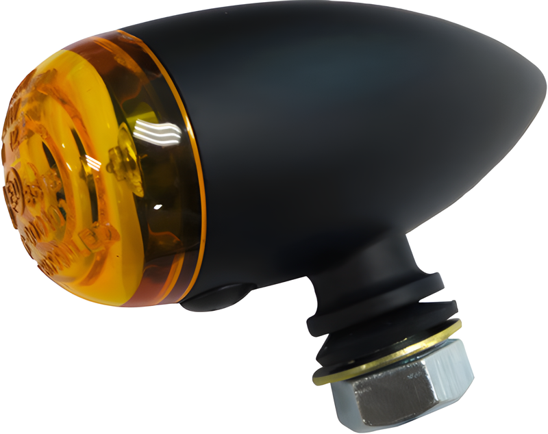 Harddrive Universal LED Marker Light - Bullet Marker Light Black W/Amber Lens
