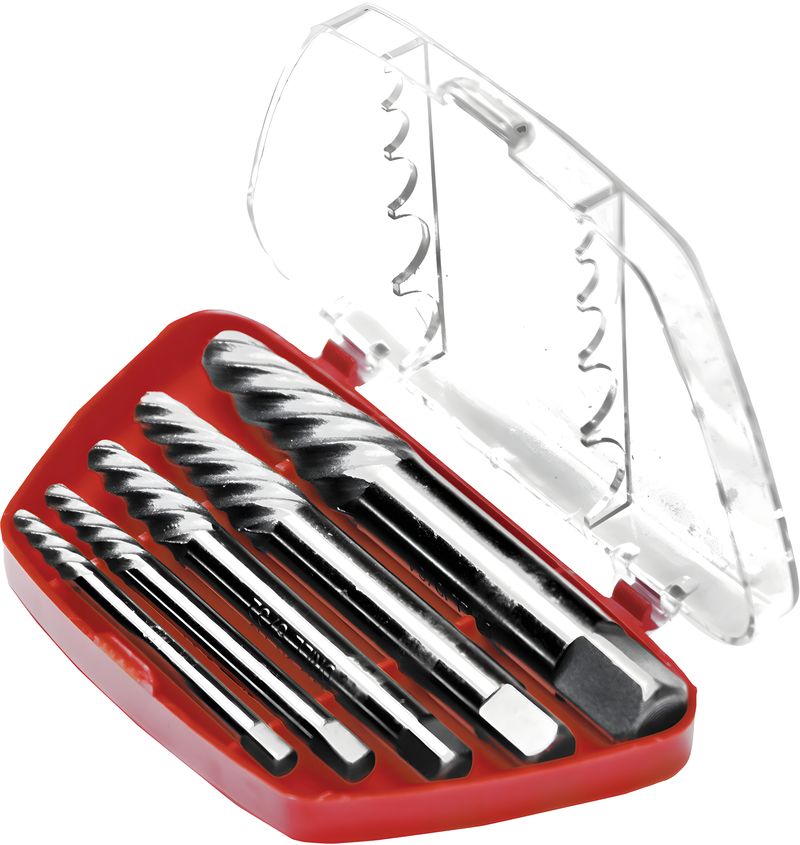Performance Tool 5 Piece Screw Extractor Set - PC Screw EXT SET