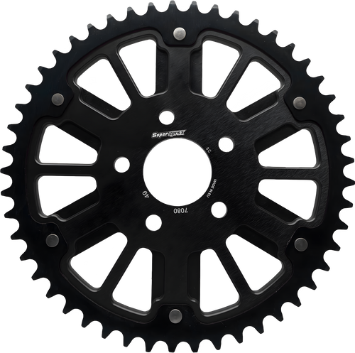 Supersprox Stealth 53T Rear Sprockets - Sprocket BLK Alum CAR BLK Steel Teeth