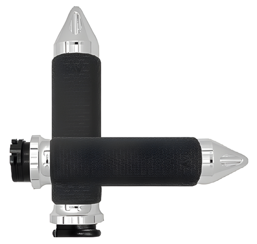 Avon Memory Foam Grip - Chrome — Harley-Davidson Softail Heritage Classic, Softail Fat Boy, Electra Glide Classic (1984-2018)