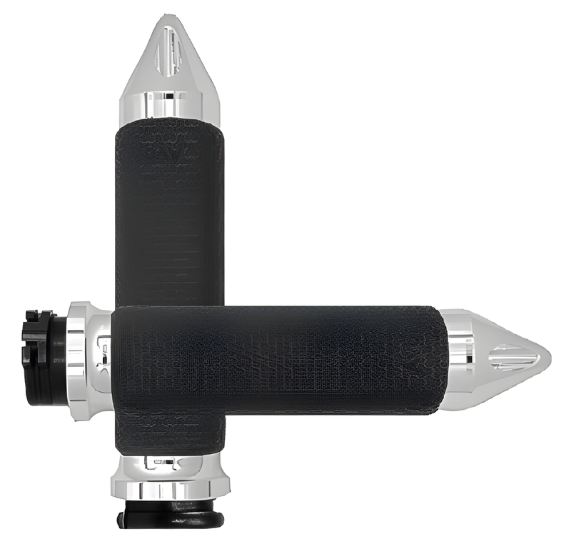 Avon Memory Foam Grip - Chrome — Harley-Davidson Softail Heritage Classic, Softail Fat Boy, Electra Glide Classic (1984-2018)