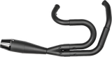 Sawicki Shorty 2-into-1 Exhaust - Big Inch Black - Harley & Indian V-Twin