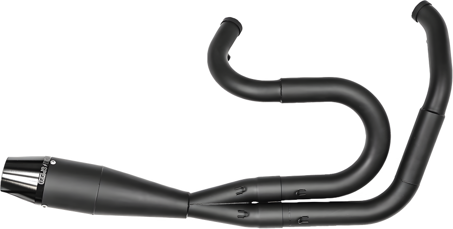 Sawicki Shorty 2-into-1 Exhaust - Big Inch Black - Harley & Indian V-Twin