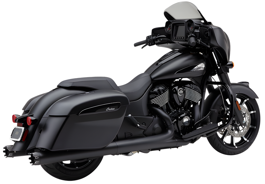 Cobra 4" NH Dual Cut Black Slip-Ons - Indian Gen-2 Chief