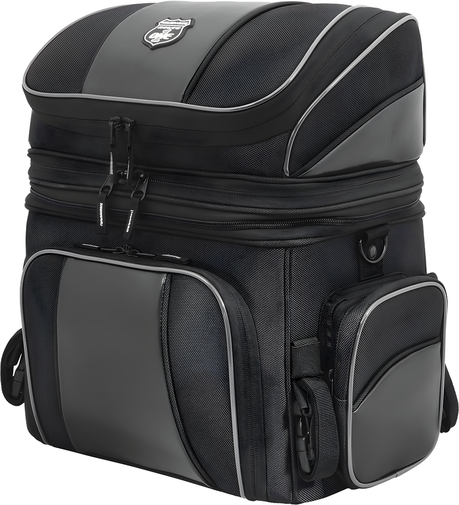 Nelson-Rigg Route 1 Getaway 32L Expandable Bag - Black Harley & Indian V-Twin