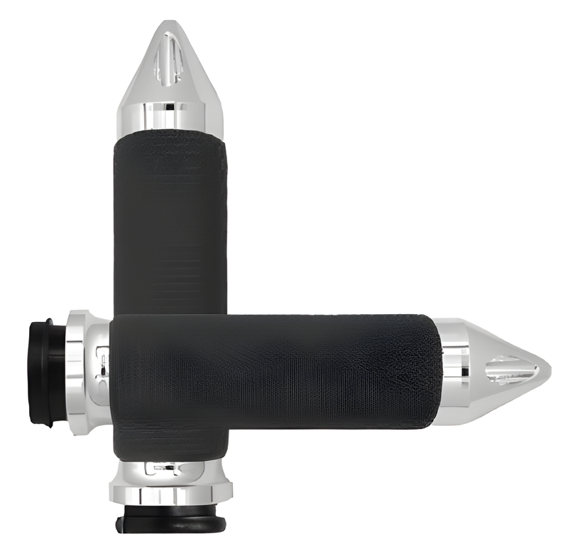 Avon Memory Foam Grip - Chrome — Harley-Davidson Road King, Electra Glide Ultra Classic, Street Glide (2008-2019)
