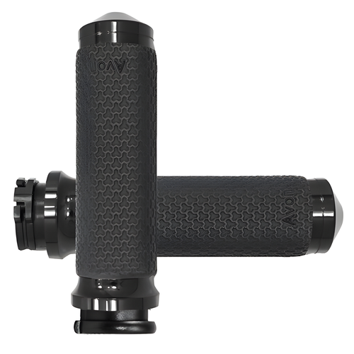 Avon Memory Foam Grip - Black — Harley-Davidson Softail Heritage Classic, Softail Fat Boy, Electra Glide Classic (1984-2018)