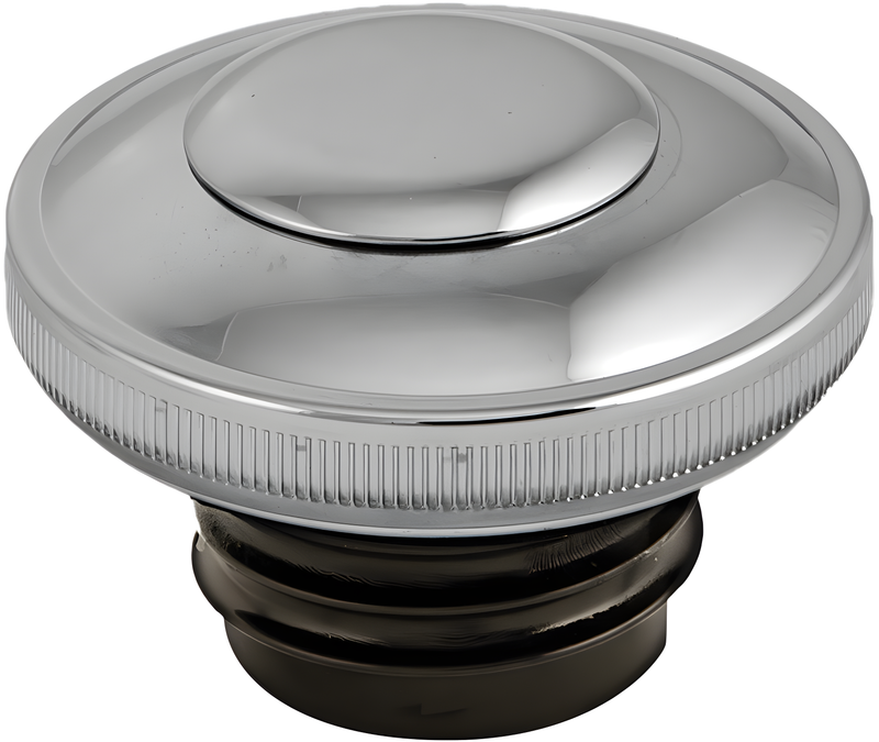 Harddrive Screw In w/Lock & Cover Gas Cap - Screw-IN W/Lock&cover Vented Chrome… — Harley-Davidson (1982-1995)