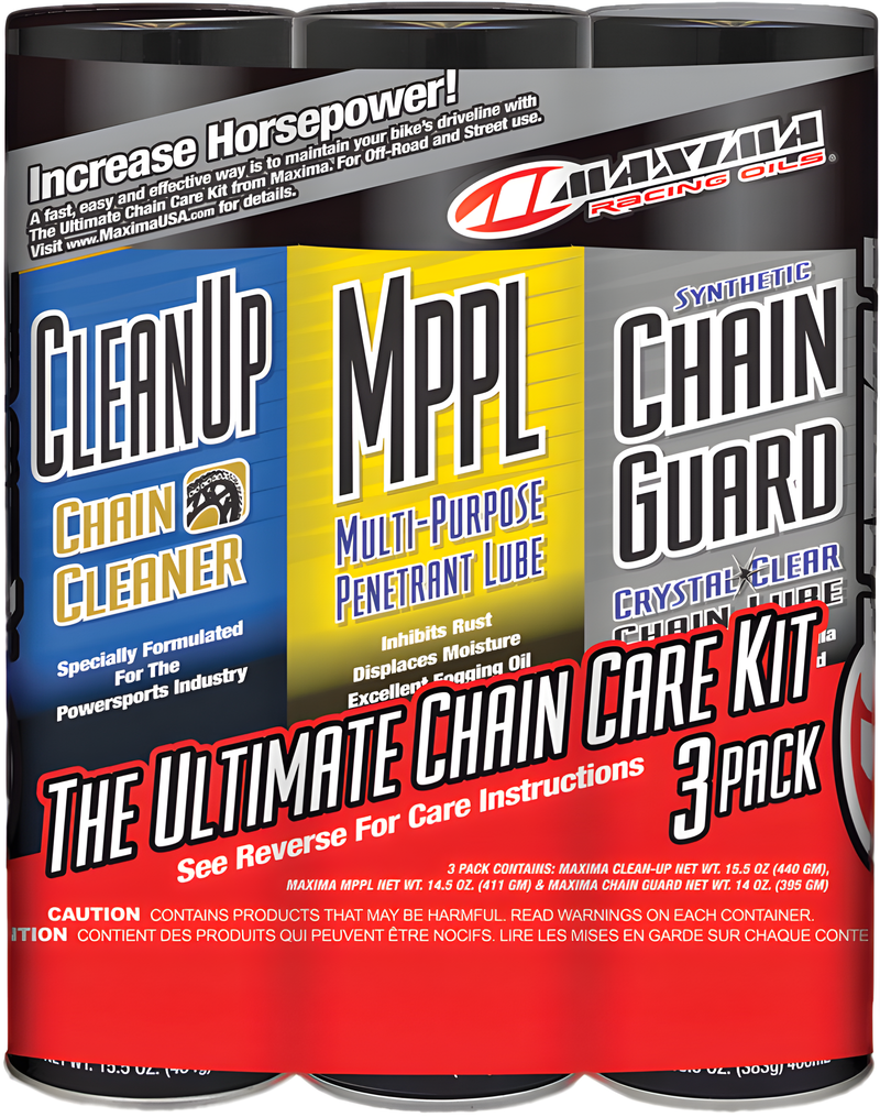 Maxima Ultimate Synthetic Chain Guard Care Kit - 3/PK
