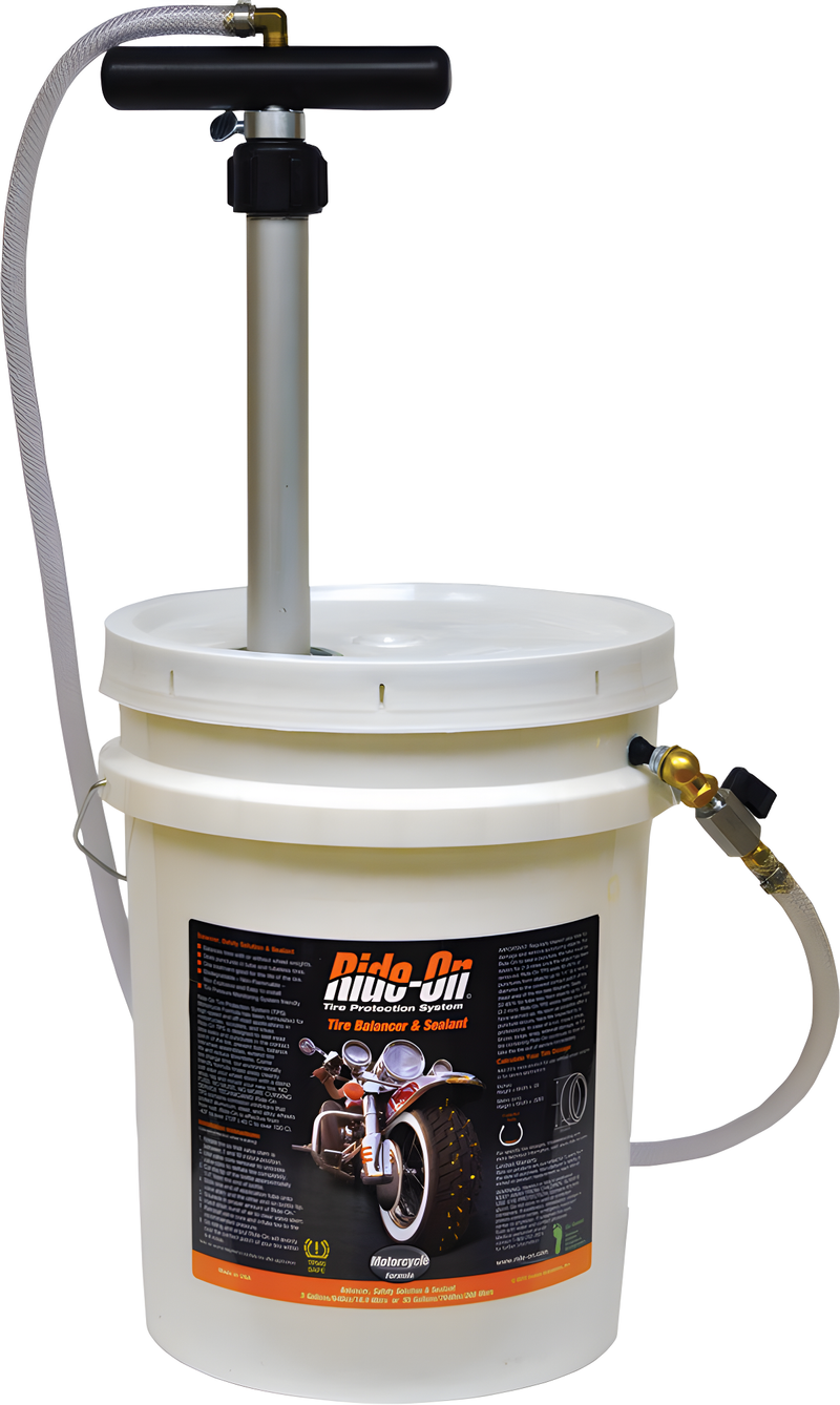 Ride-On TPS Pump for 5 Gallon Pail - Tire Balancer AND Sealant 5gal Pail Pump