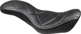 Mustang Motorcycle Original One-Piece Touring Seat with Driver Backrest - P/N 79703 - Harley Touring