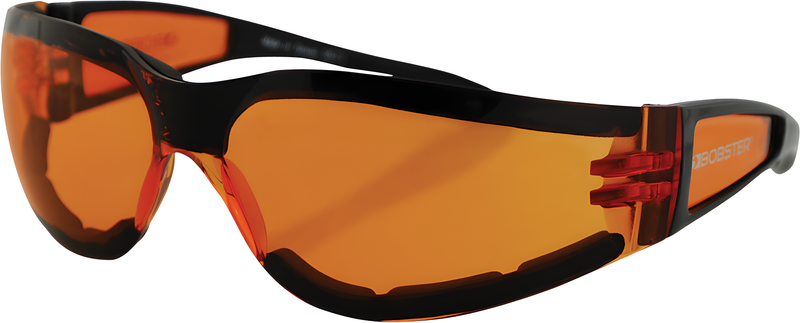 Bobster Shield II Sunglasses - Black W/Amber Lens