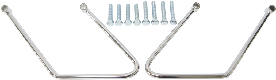 Harddrive Saddlebag Support Bracket Chrome Two Bolt - Harley Softail