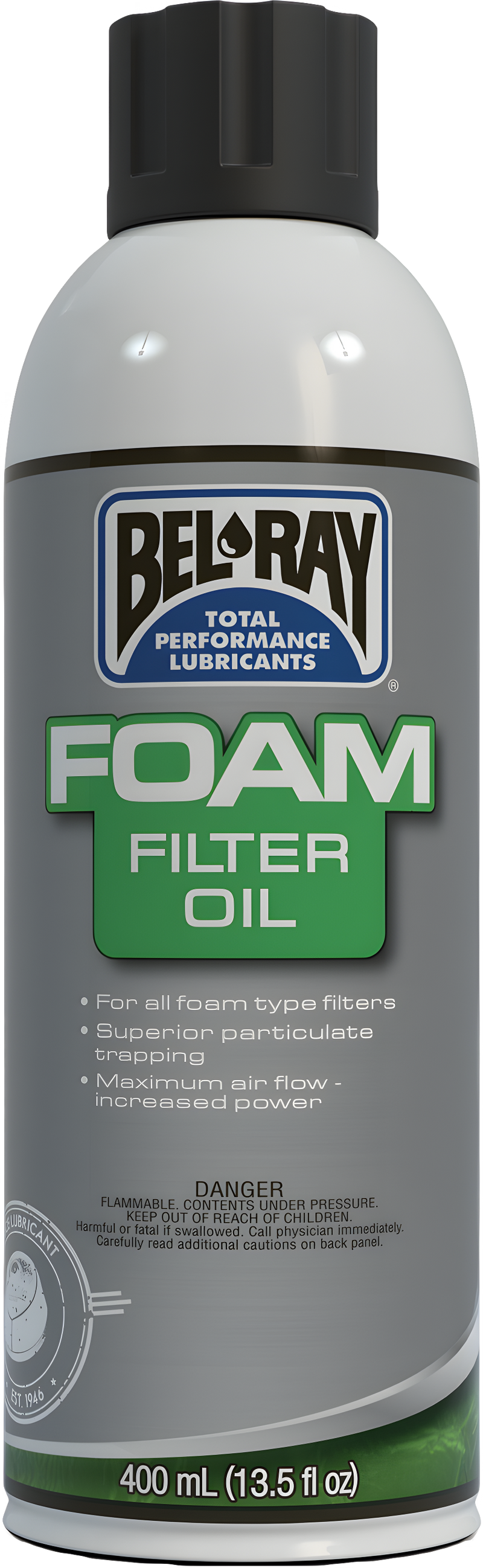 Bel-Ray Foam Filter Oil - Spray W/P 400ml (12/Case Sold Ea)