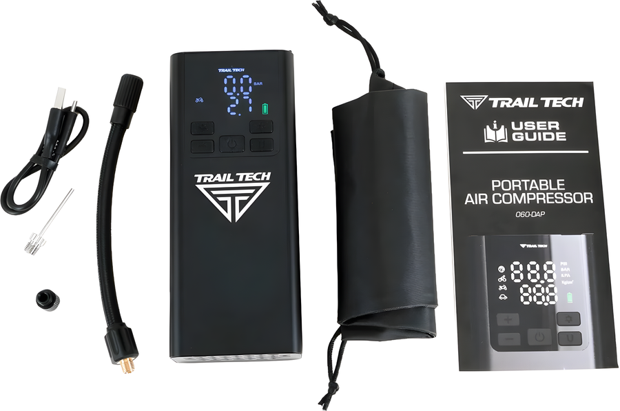 Trail Tech Portable 5000mAh Air Compressor - 060-DAP - Harley & Indian V-Twin