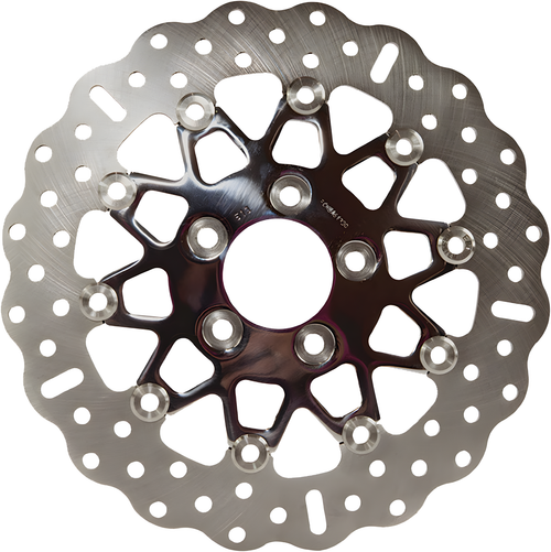 EBC Flow Rotor - Fsd025cblk Floating 10 Spoke Front — Harley-Davidson Softail Heritage Classic, Softail Fat Boy, Sportster 1200 Custom (2000-2014)