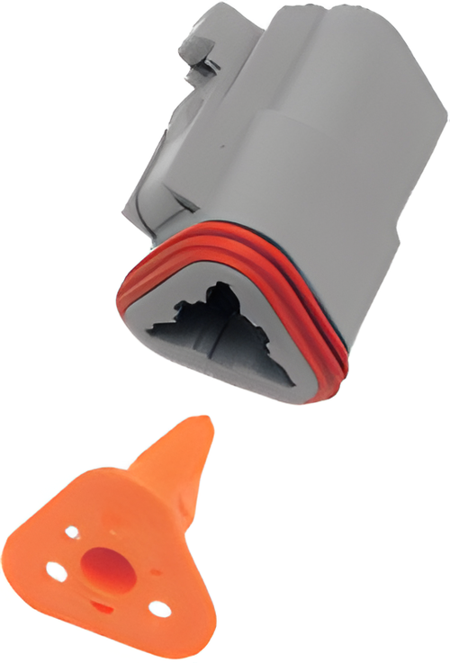 NAMZ Custom Cycle Deutsch DT Plug and Wedgelock - & Wdglck Hd# 72133-94gy