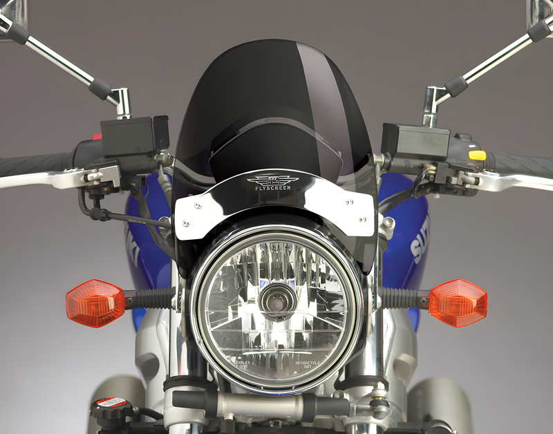 National Cycle Flyscreen Windshield - WS Dark Smoke Chrome Hardware Indian