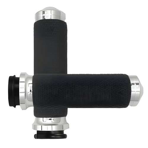 Avon Memory Foam Grip - Chrome — Harley-Davidson Road King, Electra Glide Ultra Classic, Street Glide (2008-2019)