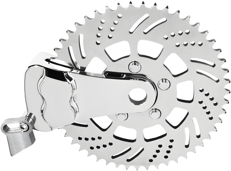 Hawg Halters Inc Sprocket Brake Kit - 51t L/H Chrome