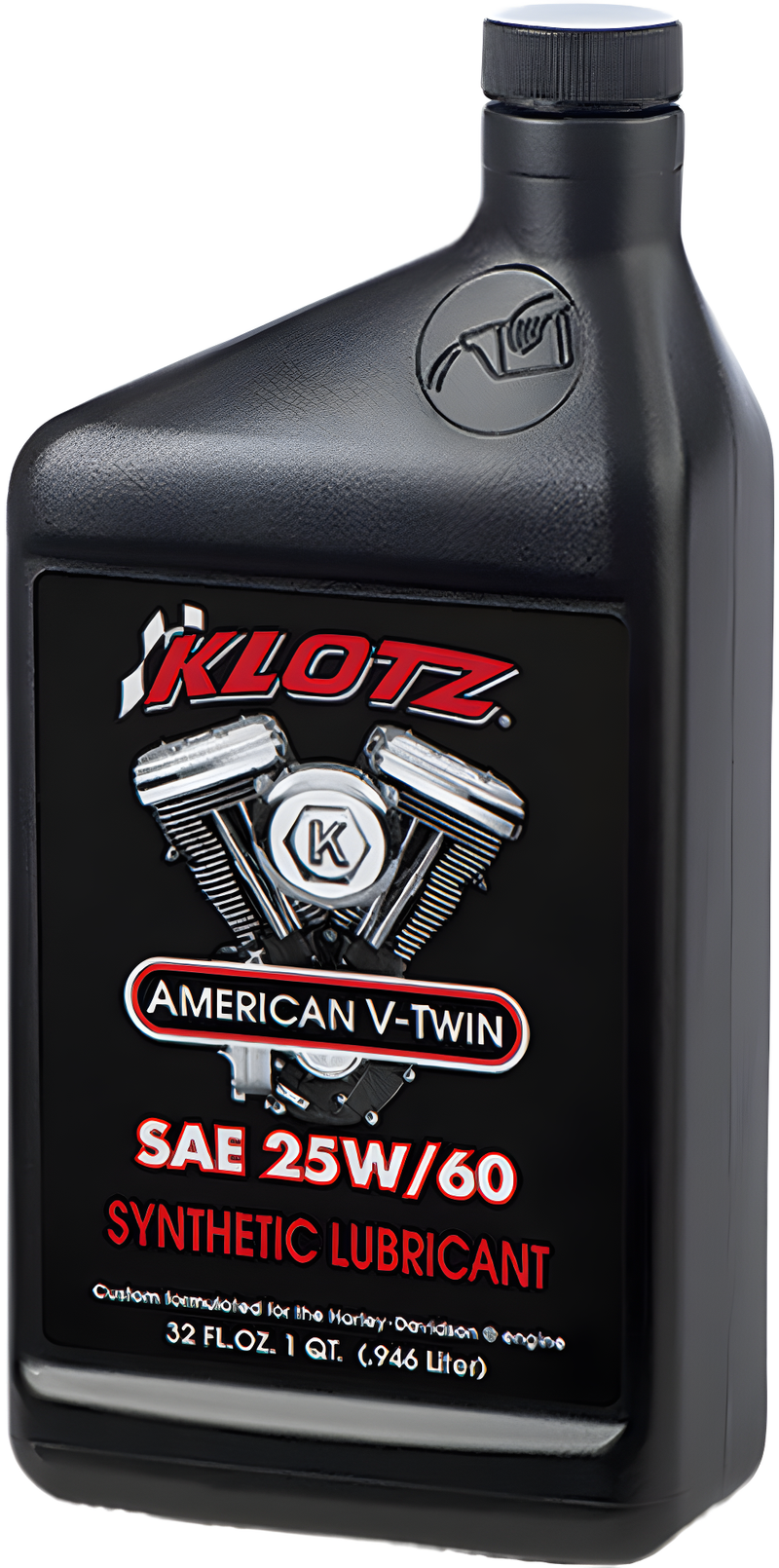 Klotz 4T V-Twin Synthetic Lubricant - 25w60 1qt — Harley-Davidson Electra Glide Classic, Softail Heritage Classic, Softail Springer (1984-2006)