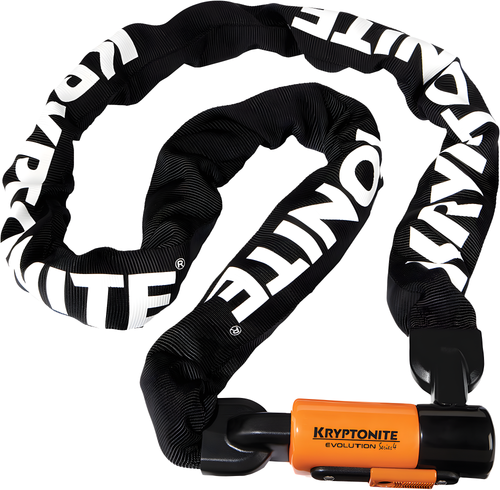 Kryptonite Evo 4 Chain - 5ft Black/Orange