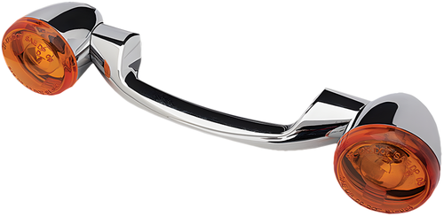 Harddrive Light Bar - Chrome W/Amber Lenses — Harley-Davidson Softail Heritage Classic (1986-2016)
