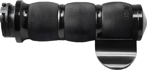 Avon Air Cushioned Grips - W/Cable Throttle Boss Black — Harley-Davidson Softail Heritage Classic, Softail Fat Boy, Electra Glide Classic (1984-2018)