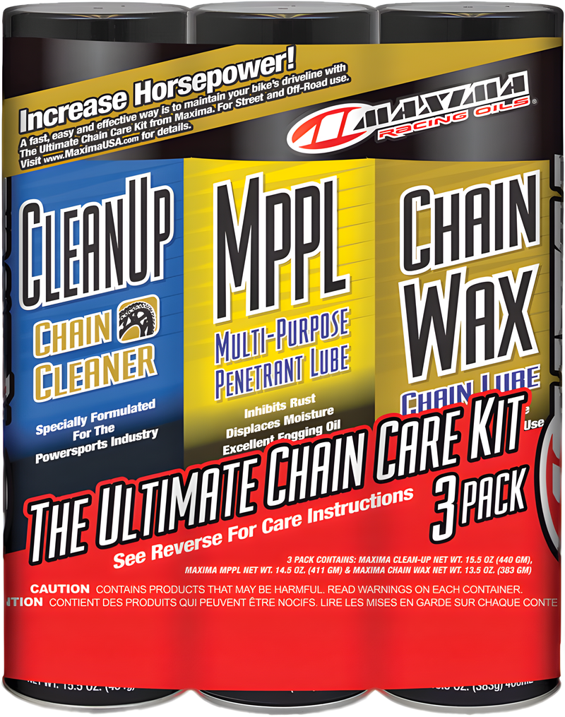 Maxima Ultimate Chain Wax Care Kit - 3/PK