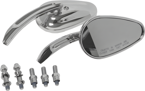 Harddrive Tapered Custom Die Cast Mirror - Chrome