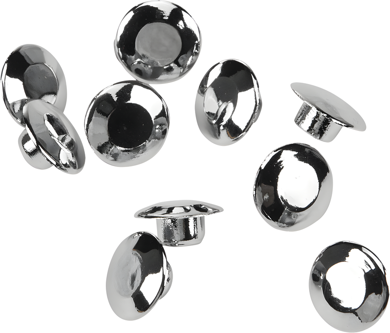 Harddrive Handlebar Clamp Plug Cap - Bolt Caps Chrome 10/PK