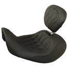 Mustang Motorcycle Solo with Driver Backrest Diamond — 2006-2017 Harley-Davidson Dyna Wide