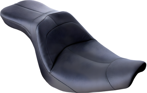 Danny Gray LowIST 2-Up Leather Seat - Fxst `06-`10, Flstf/B `2007-2017 — Harley-Davidson Softail Fat Boy, Softail Fat Boy Lo, Softail (2006-2017)