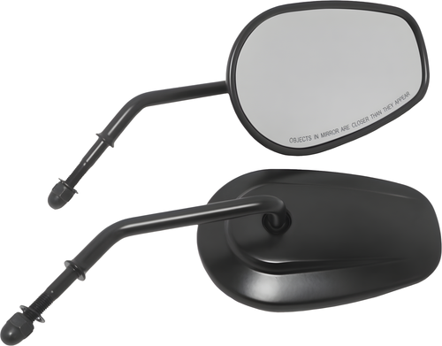 Harddrive OEM Style Tapered Mirror - OE Style Tapered Short Stem Black — Harley-Davidson Softail Heritage Classic, Street Glide, Road King (2003-2026)