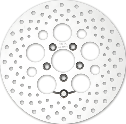 Harddrive Touring Brake Rotors - SS - Drilled RR Rotor 11.8 Polsihed — Harley-Davidson Street Glide, Tri Glide Ultra Classic, Road King (2008-2024)