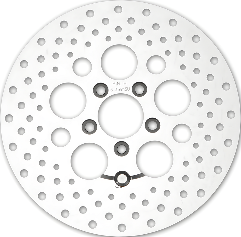 Harddrive Touring Brake Rotors - SS - Drilled RR Rotor 11.8 Polsihed — Harley-Davidson Street Glide, Tri Glide Ultra Classic, Road King (2008-2024)