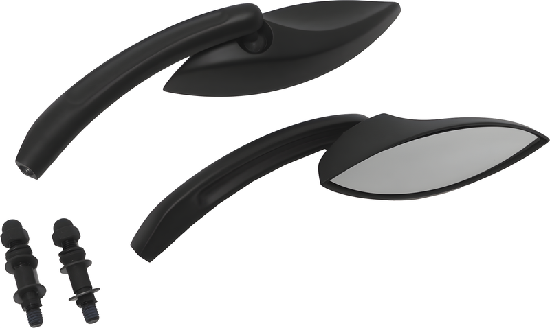 Harddrive Elliptical Custom Die Cast Mirror - Black