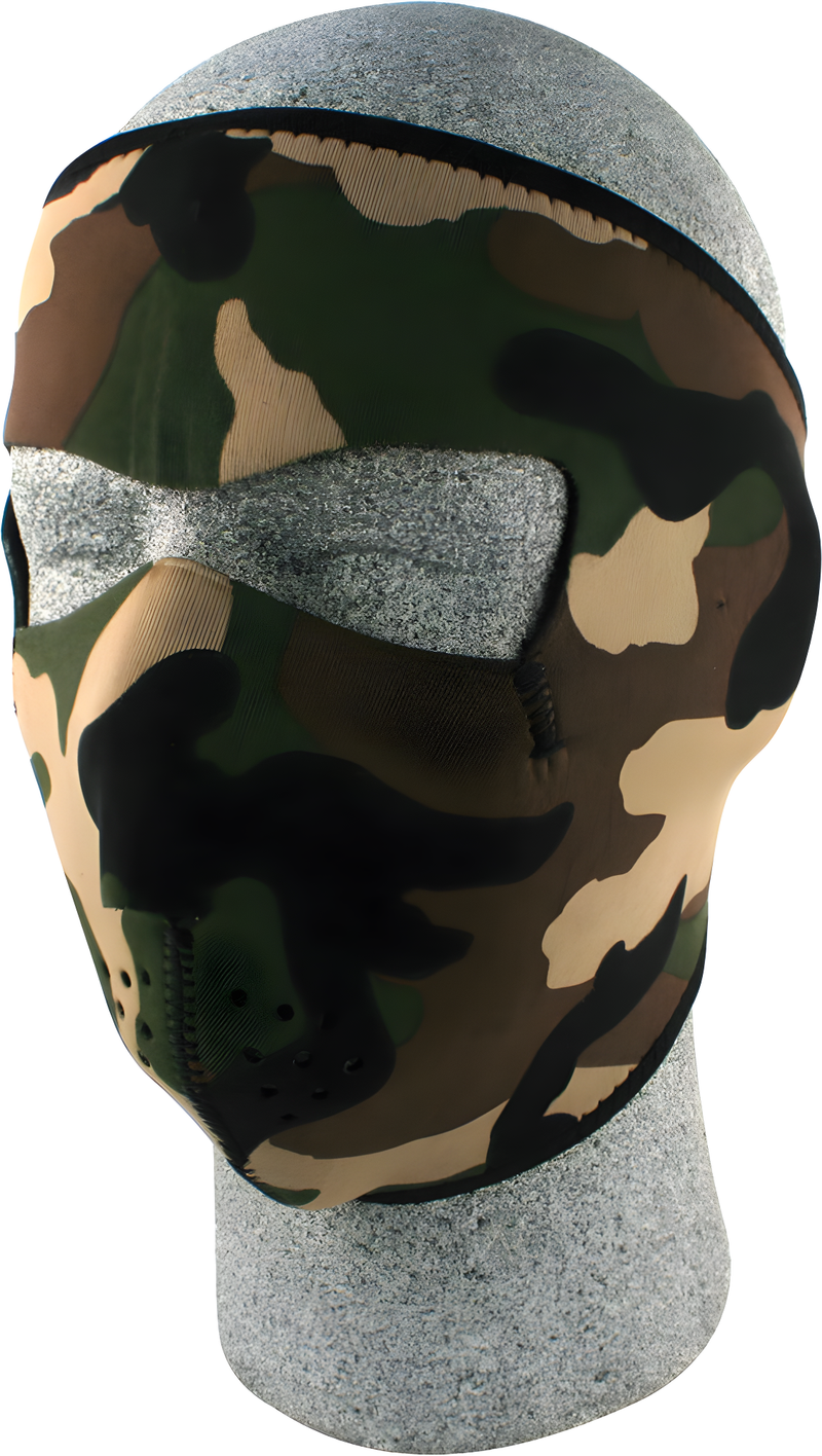 Zan Full Face Mask - Woodland Camo