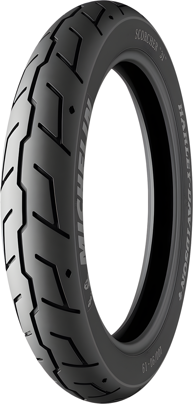 Michelin Scorcher 31 Tire - Front 130/60b19 61h Bltd Bias TL/TT — Harley-Davidson Street Glide, Street Glide Special, Road Glide Special (2014-2020)
