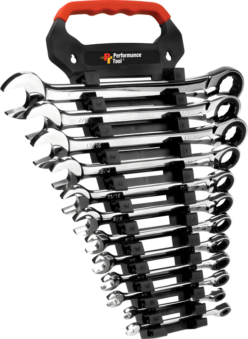 Performance Tool SAE Ratchet Wrench Set - 12 PC SAE Ratchet Wrench SET
