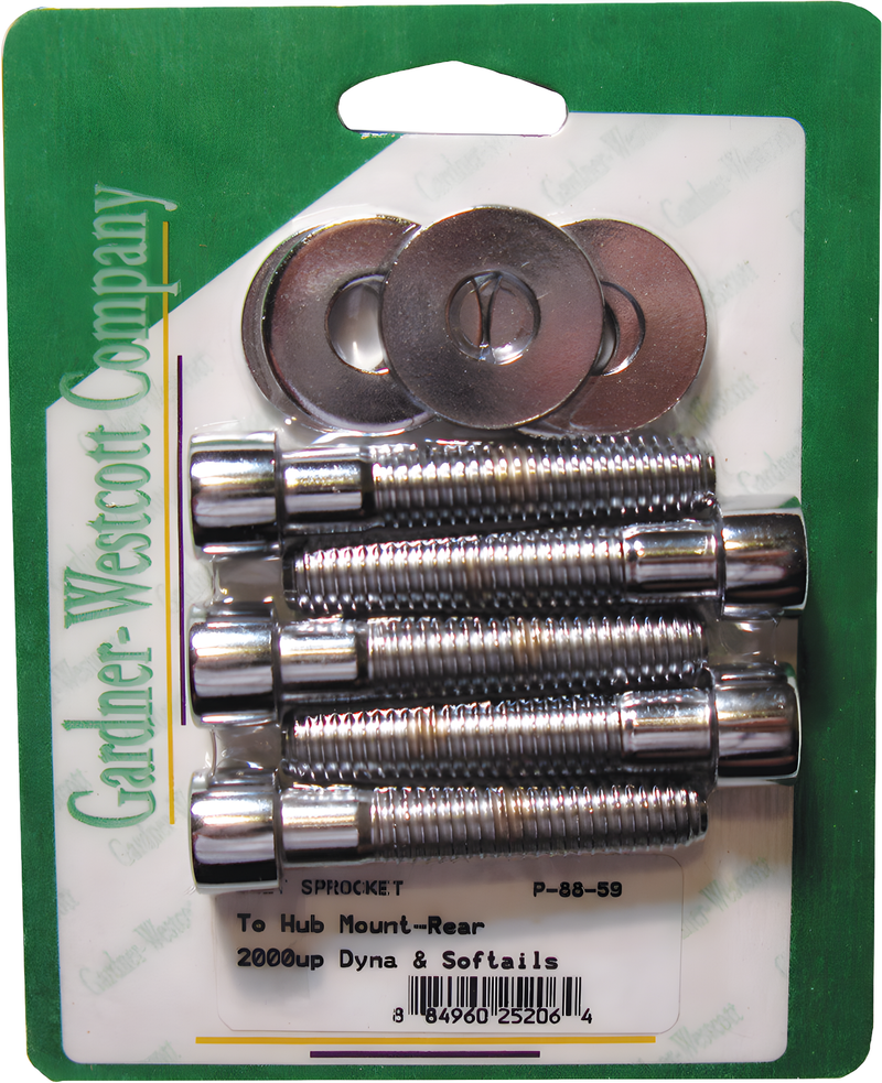 GardnerWestcott Belt Pulley Bolt - Bolts Polished FXD/Flst00-06/ FLH/Flt04-06